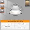 Recessed Anti-Glare Ceiling Downlight for Living Room and Corridor, 7.5cm-8.5cm Cutout.