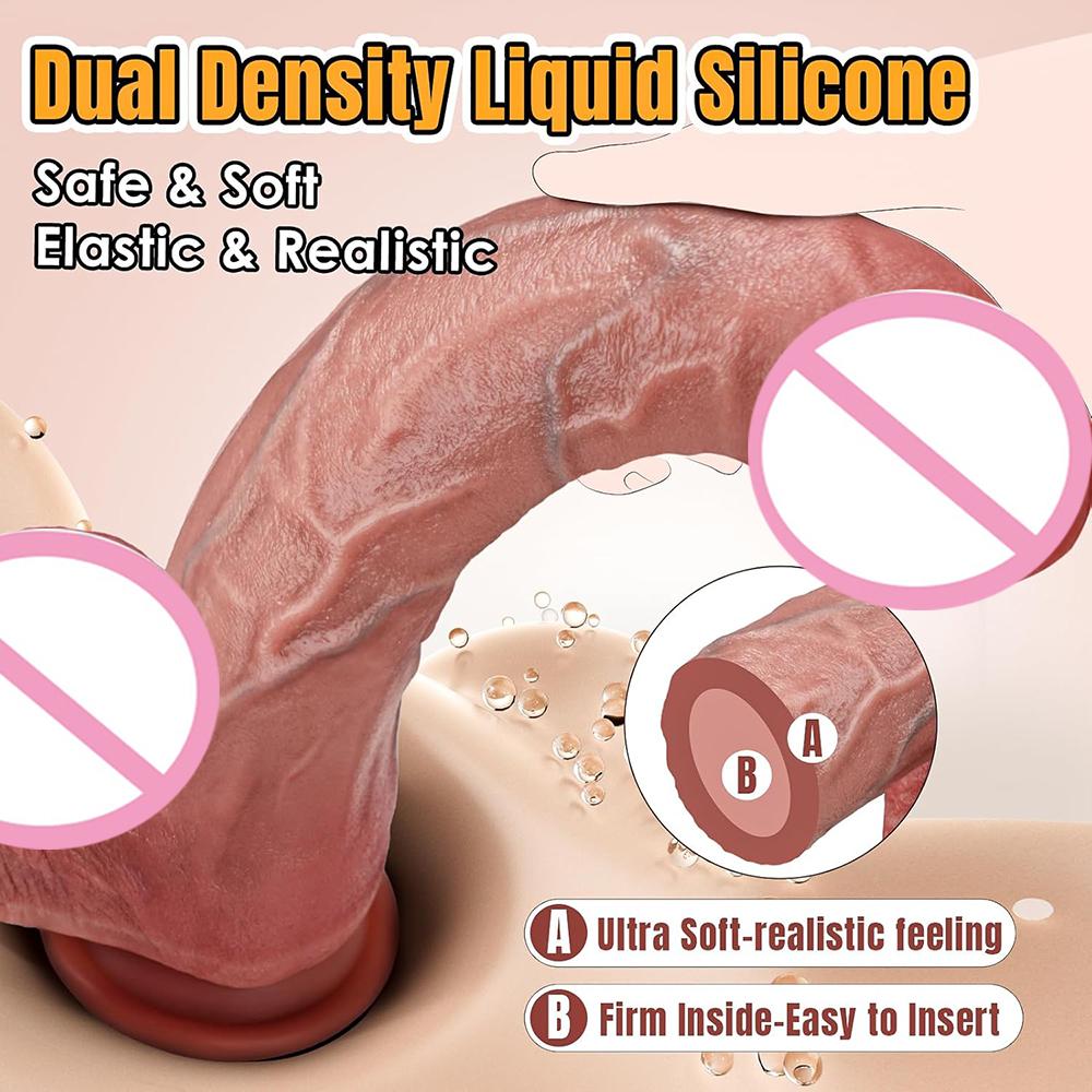 Riesiger Dildo Sexspielzeug Silikon Große Dildos mit Saugnapf Realistischer Riesenpenis G-Punkt Anal Stimulator Sexspielzeug für Erwachsene für Frauen