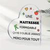 1PC Acrylic Heart Plaque for Teacher's Day Gifts, Best Teacher Ever Thank You, Paperweight Keepsake Gifts for Teacher Anniversary
