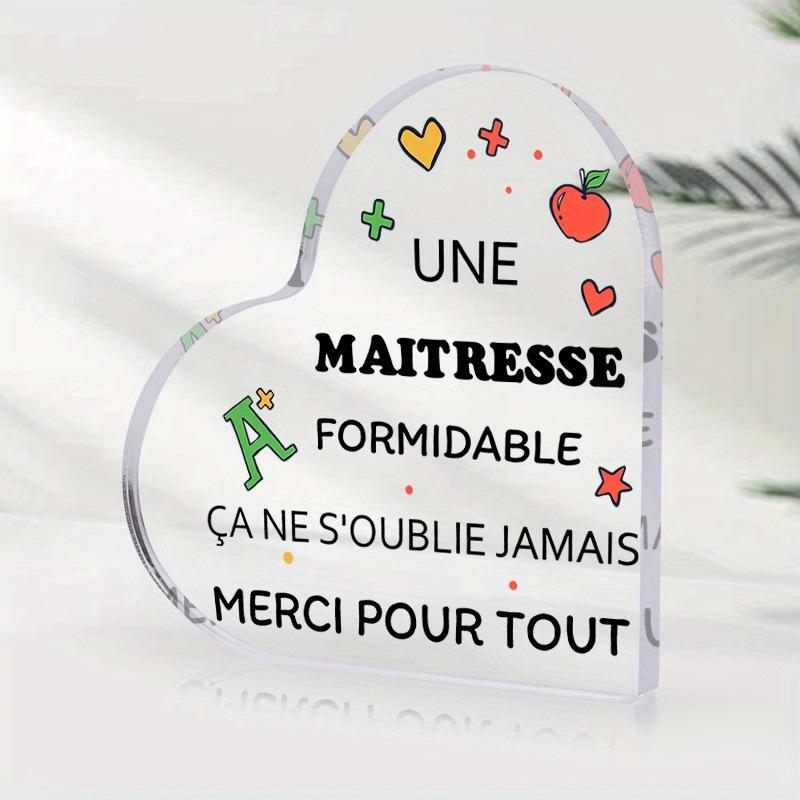 1PC Acrylic Heart Plaque for Teacher's Day Gifts, Best Teacher Ever Thank You, Paperweight Keepsake Gifts for Teacher Anniversary
