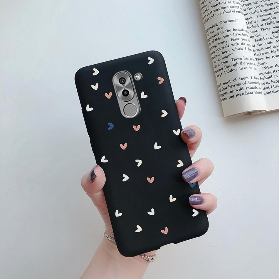 Liebesherz Hülle für Huawei Mate 9 Lite Für Huawei Honor 6X GR5 2017 Handyhülle Silikon Katze Kaktus Avocado Bemalt Mattes Cover