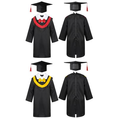 Graduation Gown Bachelor Uniform Hat with Tassel for Kids Girls Boys Unisex Kindergarten Elementary School Student