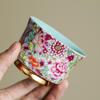 Chaxun Enamel Floral Gold Ceramic Master Teacup