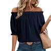 Womens Tops Off The Shoulder Blouses Casual Cute Puff Sleeve T Shirts