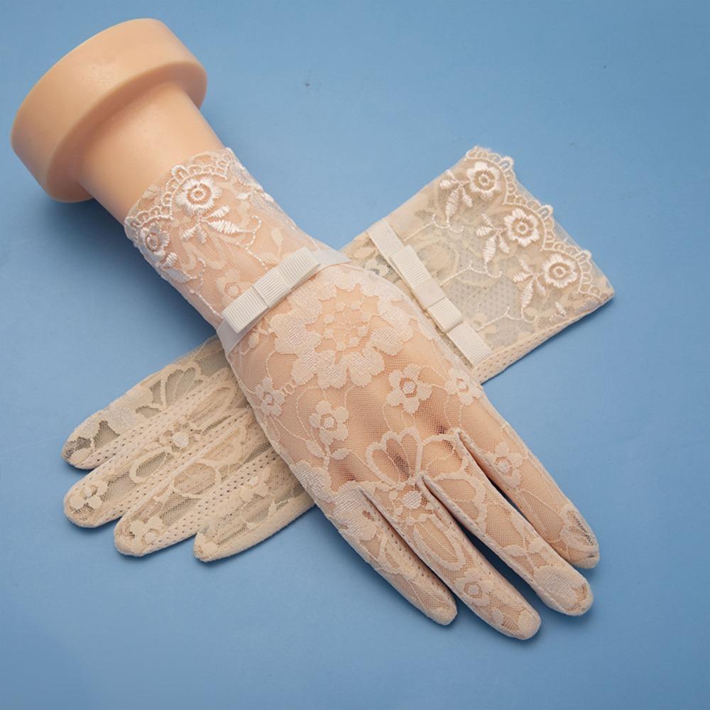 Anti-UV Women Gloves Thin Lace Sunscreen Gloves New Mittens Outdoor Riding