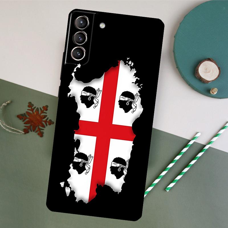 Flag of Sardinia Phone Case For Samsung Galaxy S25 S26 Ultra S20 S21 S22 S23 S24 Plus S10 S25 FE Back Cover Galaxy S26Ultra