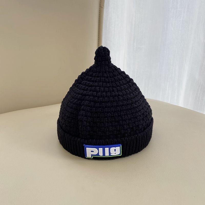 Autumn and winter children's hats, girls' pullovers, knitted hats, colored wool hats, boys' and babies' warm ear hats, tide
