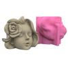 Rose Girl Concrete Silicone Pot Mold Succulent Flowerpot Clay Cement Plaster Molds DIY Home Garden Flower Pots Mould