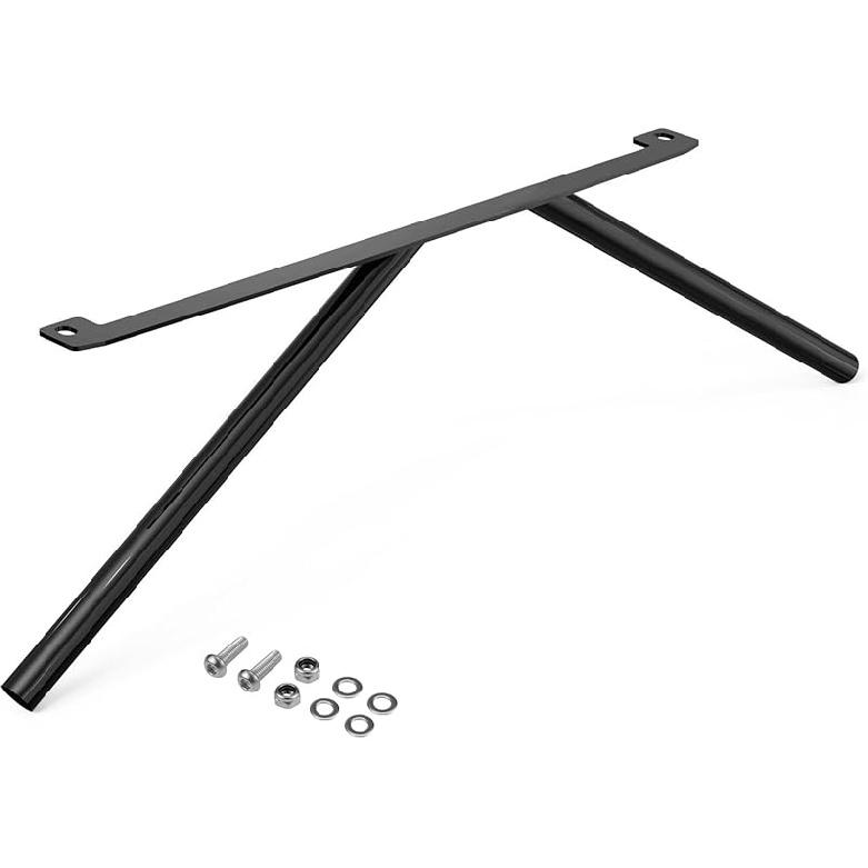 Bevinsee Front Grille V Cover Braces Kidney Struts Rods Tuning Bar Compatible with BMW E46 323i 325i 328i 330i 1999-2006, High-Strength Steel, Black