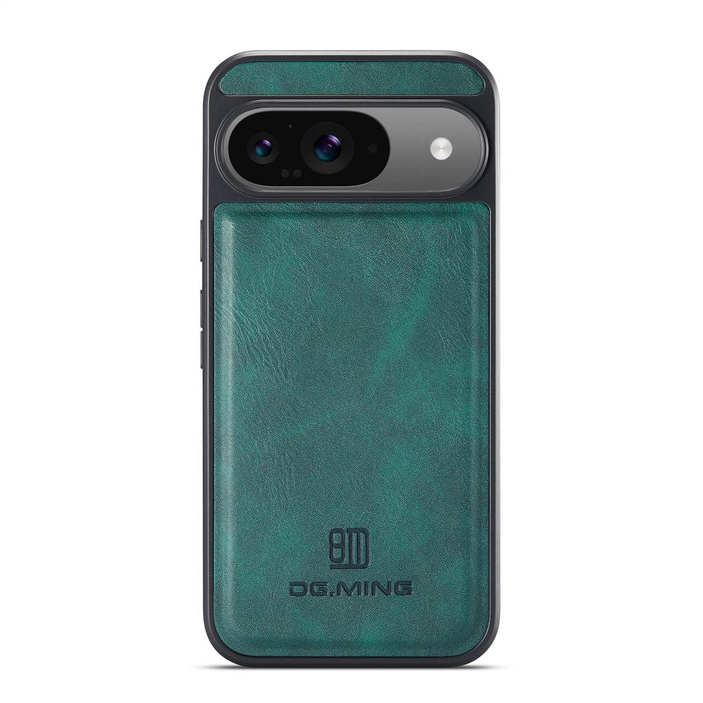 DG.MING For Google Pixel 9 Pro/Pixel 9 Case Anti-Drop Leather Coated PC+TPU Phone Back Cover