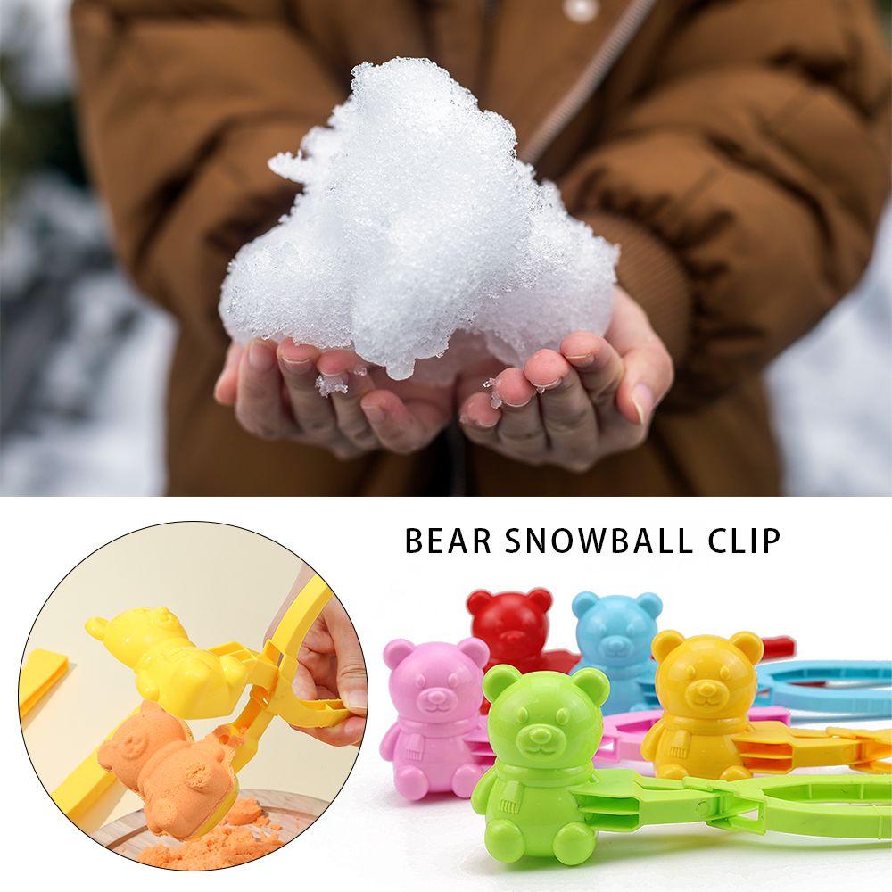 Sports Game Outside Toy DIY Bear Snowball Clip Sand Mold Tool Snow Manufacture Bear Maker