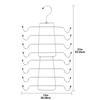 2 Pack Heavy Duty Metal Folding Tank Top Bra Hanger 4 Tier Space Saving Closet Organizer Accessories Multiuse Garments Belts