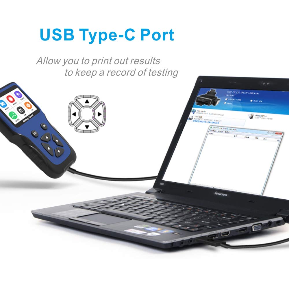 12V Car Battery Tester, 100-2000CCA Fast Accurate 12V Battery Load Tester, Digital Battery Analyzer for Car Truck Motorcycle ATV SUV Boat Yacht