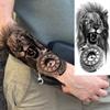 8 fogli tatuaggi temporanei tigre leone nero per uomini adulti animali realistici adesivi tatuaggio impermeabile tatuaggi guerriero gladiatore