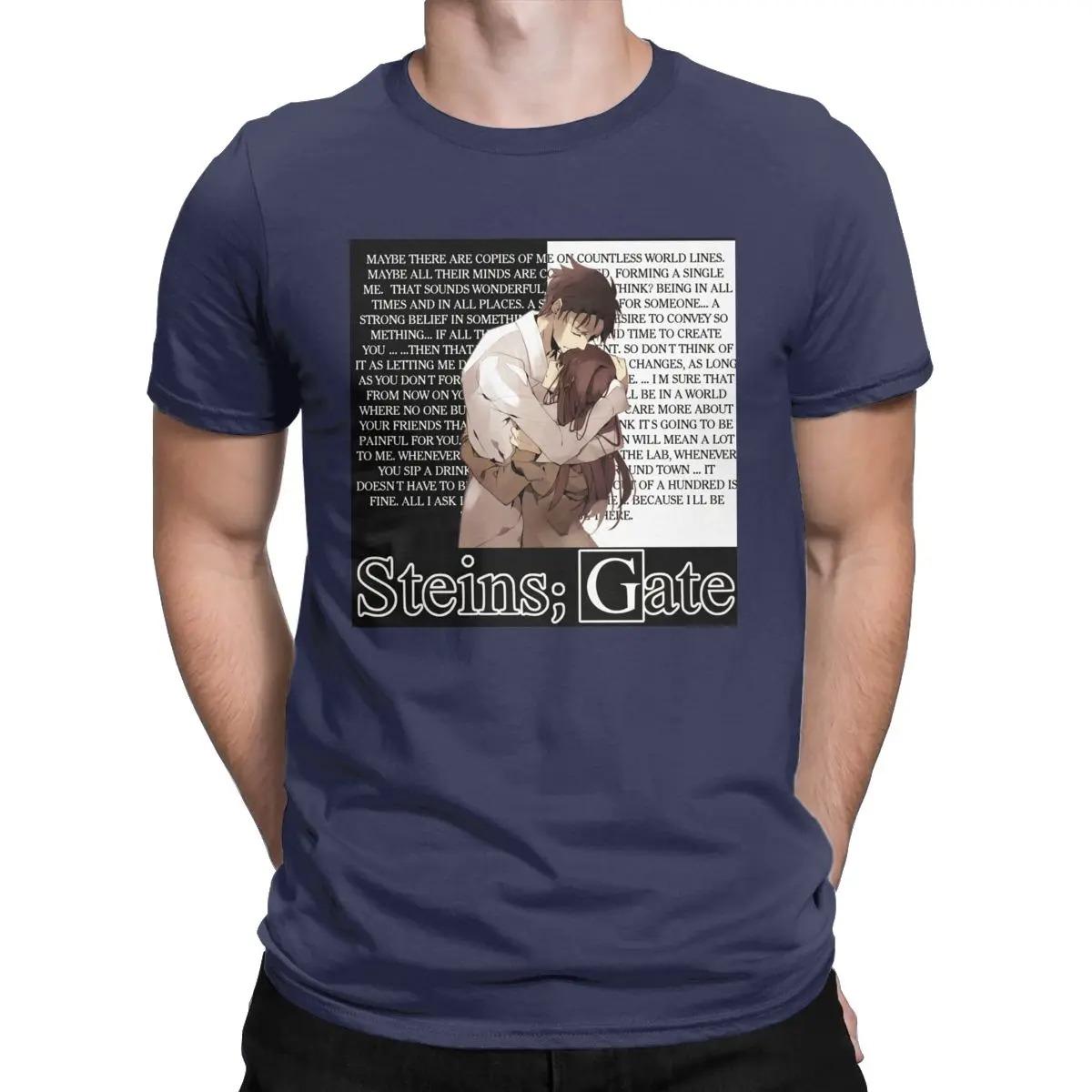 

Unisex Okabe Rintarou Moe Kurisu Steins Gate T Shirt Cotton Tops Leisure Short Sleeve Crew Neck Tees New Arrival TShirts Y2K 4XL