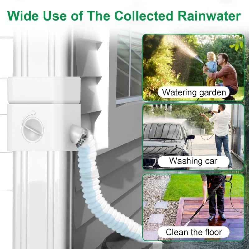 Easy Install Downspout Diverter For Roof Drainage Practical Simple Setups Rain Diverter with Adjustable Valves