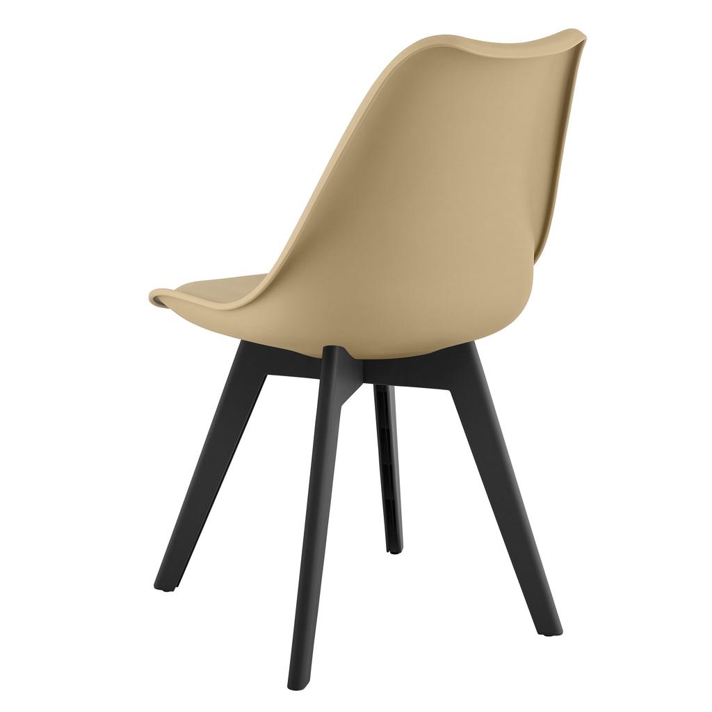 MARK chair - dark beige / black legs x 2