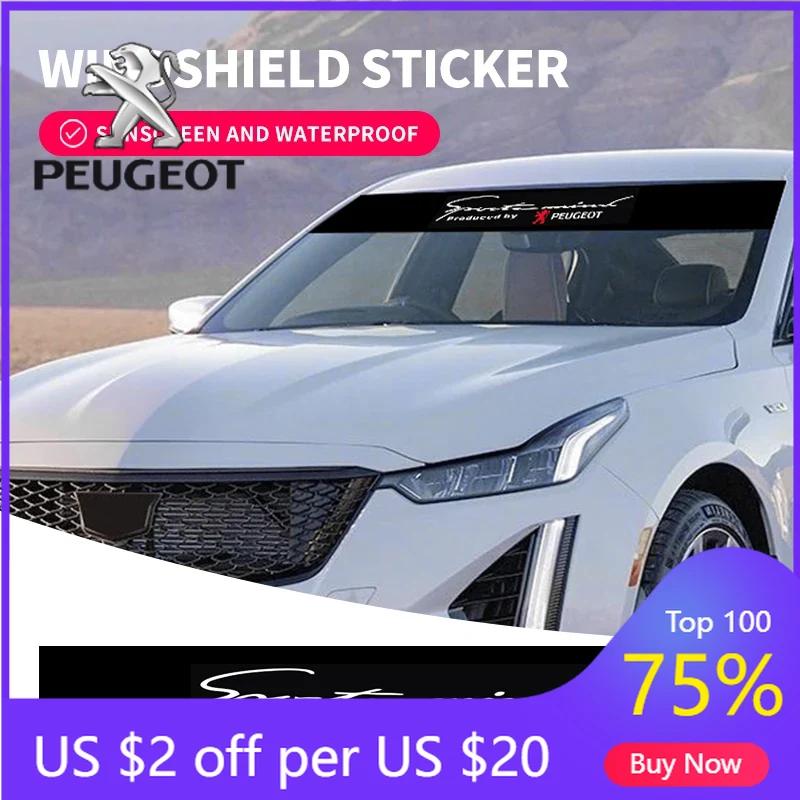 2026 Gorąca Naklejka Samochodowa 1 szt. Naklejki na Przednią Szybę Samochodu Naklejka Dekoracyjna na Przód i Tył Do Peugeot 208 306 307 308 508 106 10