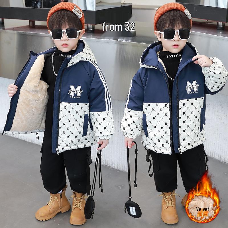 2025 Boys' Handsome Fleece-Lined Winter Parka