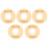 5PCS Cream+Gold Letter Toggle Switch Washer Plastic Guitar Switch Ring  Electric Guitar