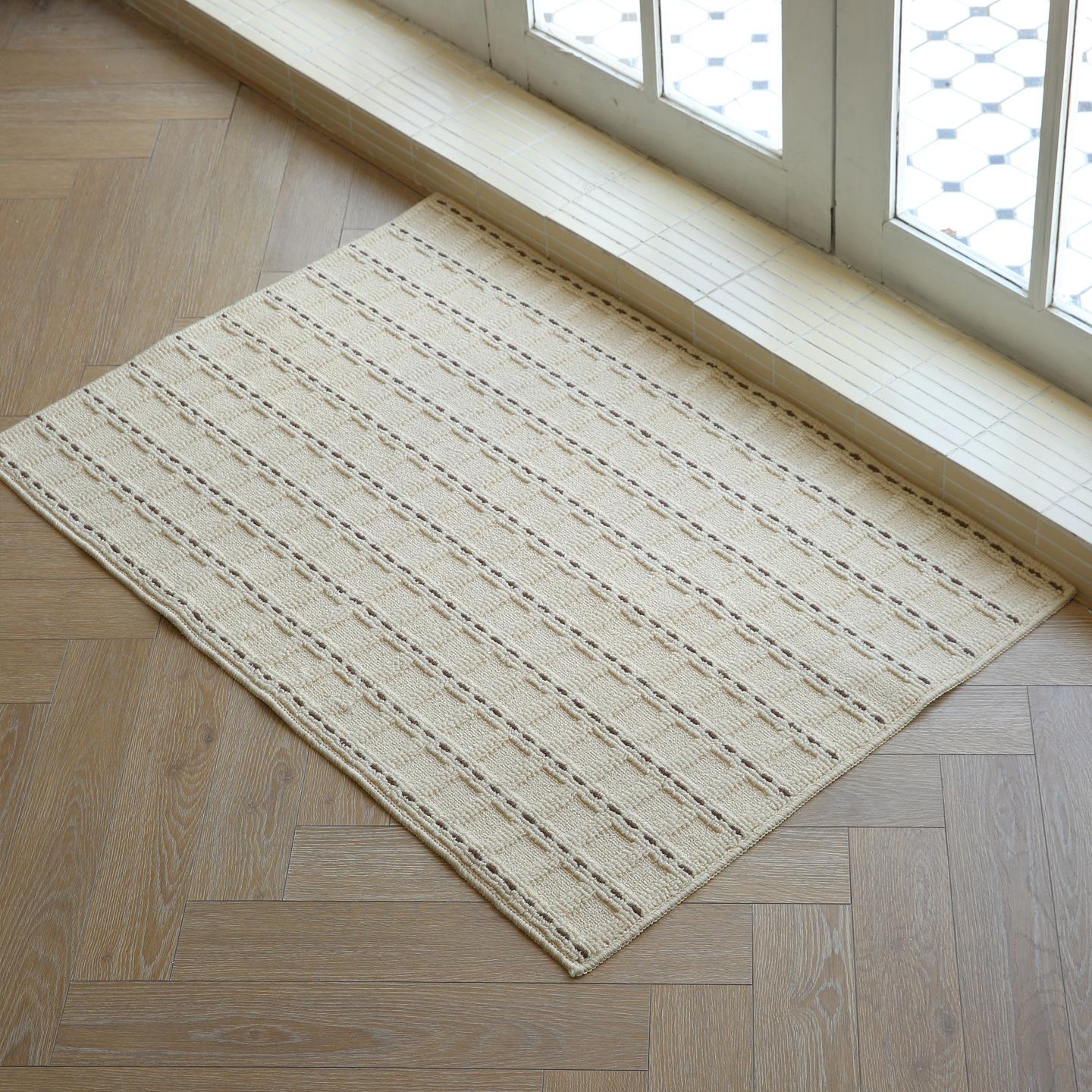 

Non-Slip Entryway Rug Indoor Door Mat Soft Woven Carpet for Shoe Changing Area Living Room Coffee Table Floor Mat 45x70cm белый