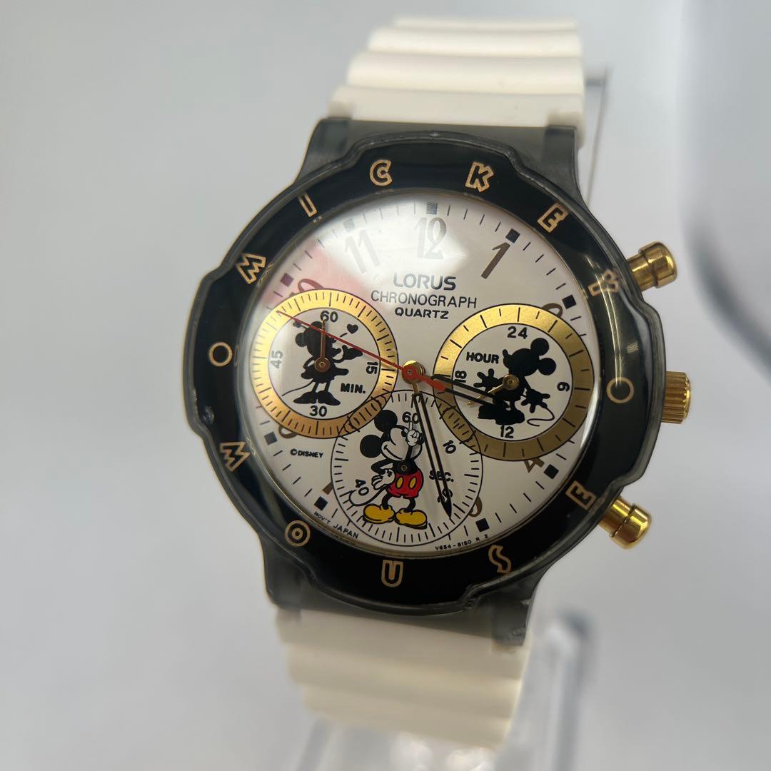 Used Lorus (SEIKO) Mickey Mouse wristwatch chronograph battery replaced