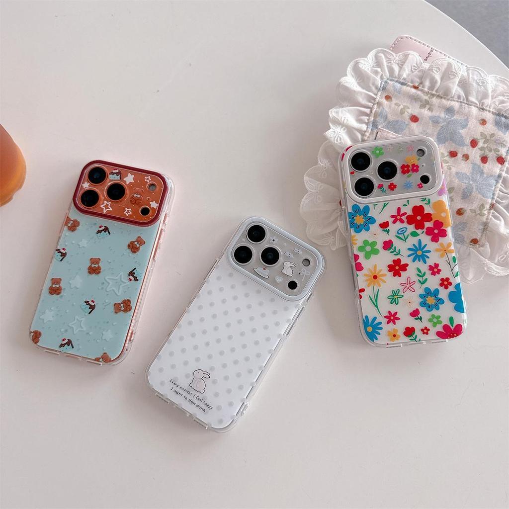 Cartoon Bear Anti-Drop Case for iPhone 15/16/17 Pro Max & 13/14