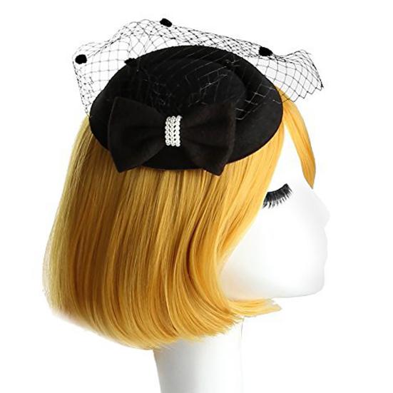 Fascinator Haarnadel Leicht Bequem Polyesterfaser Netz Schleife Haarspange für Alltag Einkaufen Reisen