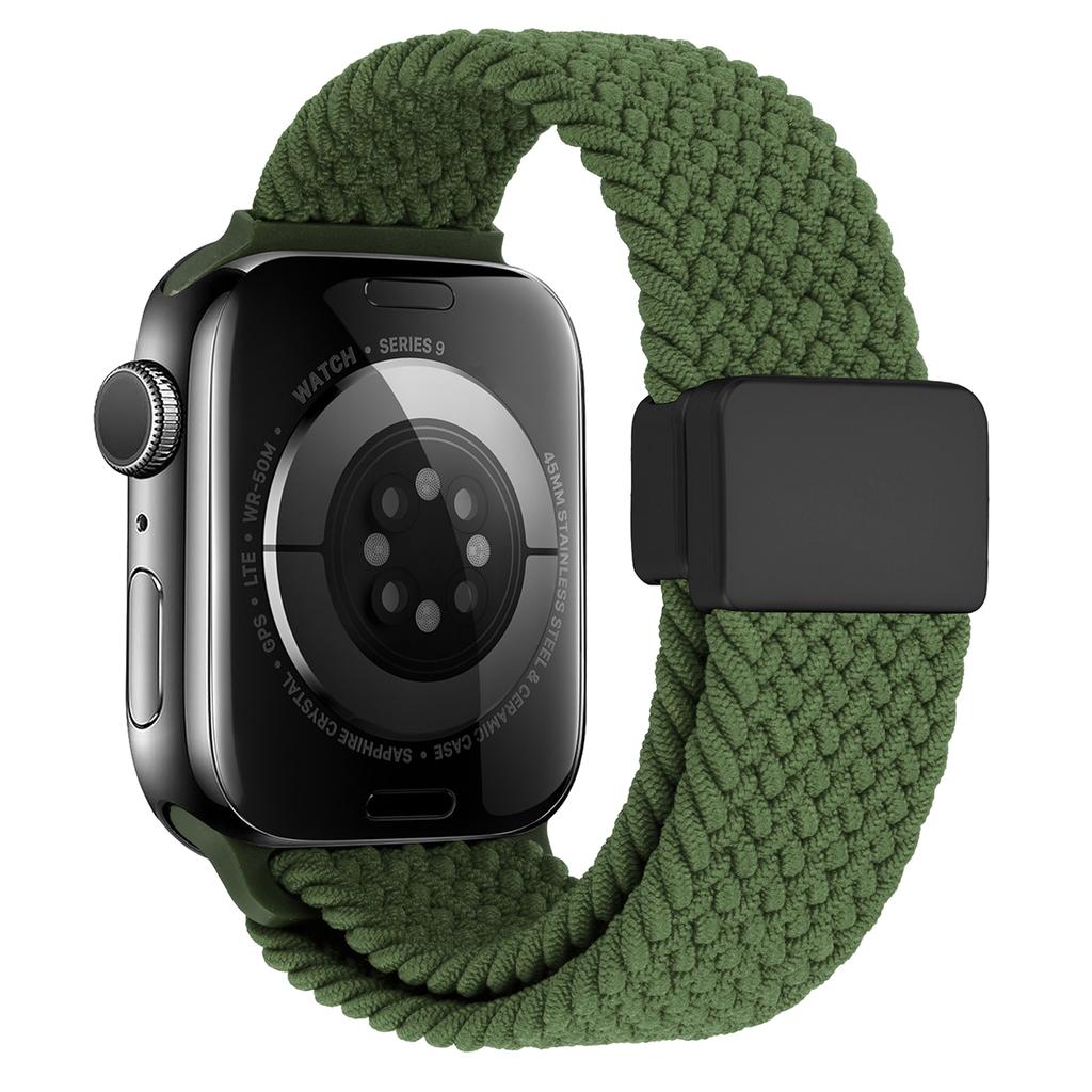 Watch Band For Apple Watch Series 10 Ultra 9 8 7 SE 6 5 4 3 2 1 46mm 49mm 45mm 44mm 42mm , Magnetic Clasp Nylon Adjustable Strap