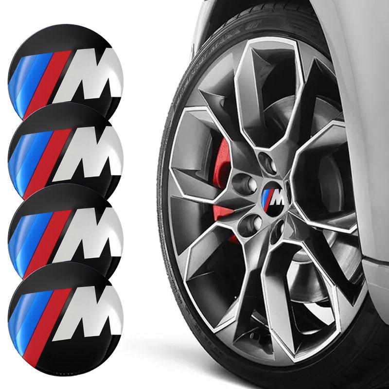 4PCS/SET Car Scratch Proof Car Hub Cap Sticker Kit For BMW-M M3 M4 M5 M6 F20 F30 G20 F31 F34 F10 G30 F11 F25 X1 X2 X3 X4 X5 X6 X7 I3 5 Car Accessories