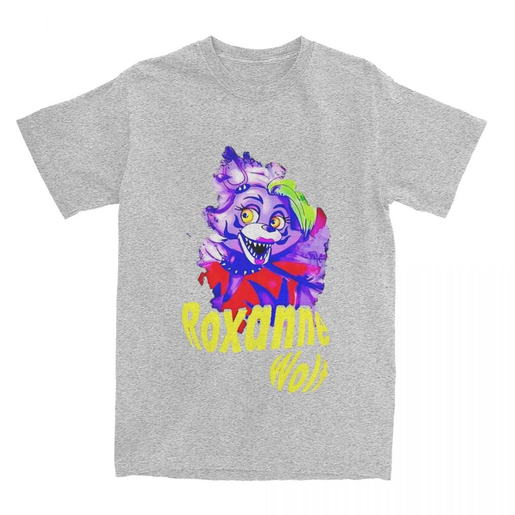Roxanne Wolf Kunst T-Shirt Herren Damen 100% Baumwolle Tolles T-Shirt Rundhals FNAF T-Shirts Kurzarm Kleidung Neuankunft