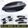ABS Car Door Handle Bowl Decoration Protection Cover Trim For BMW X3 G01 - Chrome / Carbon Fiber Accessories Exterior Kit