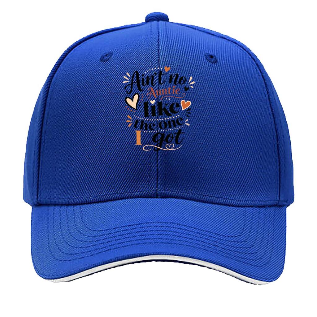 Beloved Auntie Quote Heart Typograph Sandwich Baseball Cap Sun Cap Outdoor Workouts Hat
