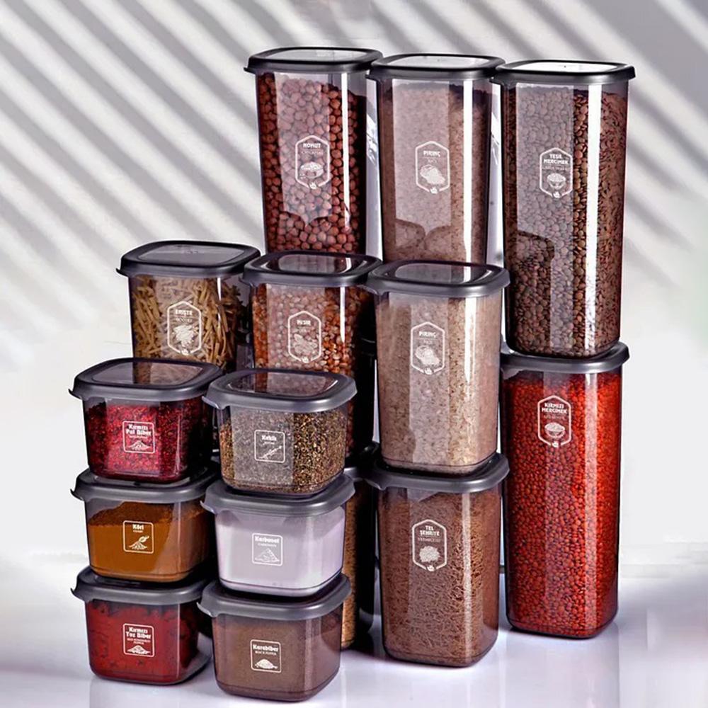 Luftdichte Lebensmittelaufbewahrungsbehälter-Sets – Transparenter BPA-freier Vorratskammer-Organizer, Stapelbare auslaufsichere Snackgläser für die Küche