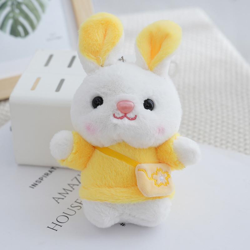 Rabbit Cute Keychain Cartoon Plush Key Ring Girls Backpack Pendant Decoration