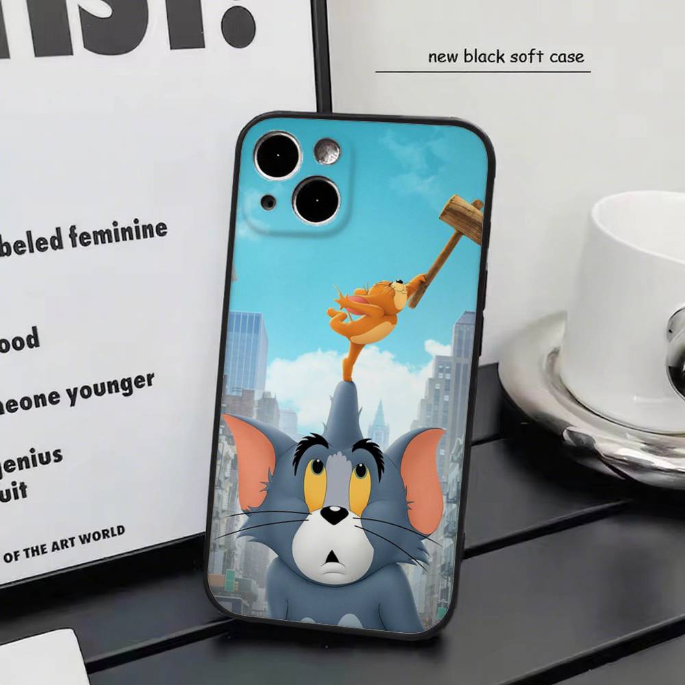 

Mouse-Cates For iPhone 13,17,11,12,16,14,15,Plus,Pro Max Soft Silicone Black Phone Case iphone 15