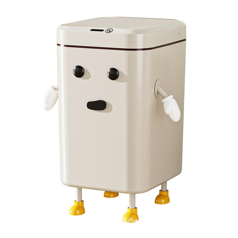Intelligent Sensor Trash Can Household New High-value Living Room Bedroom Kitchen Toilet Large Cartoon Creative Cute