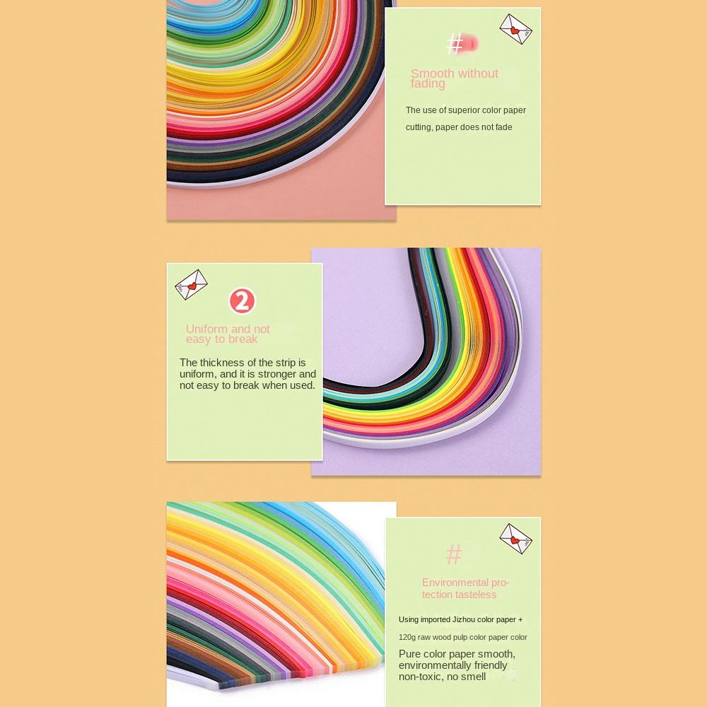 180Ocs Creative 3/5/7/10mm Quilling Paper DIY Handmade Flower Gift Paper 36Colors Craft Paper Quilling Tools