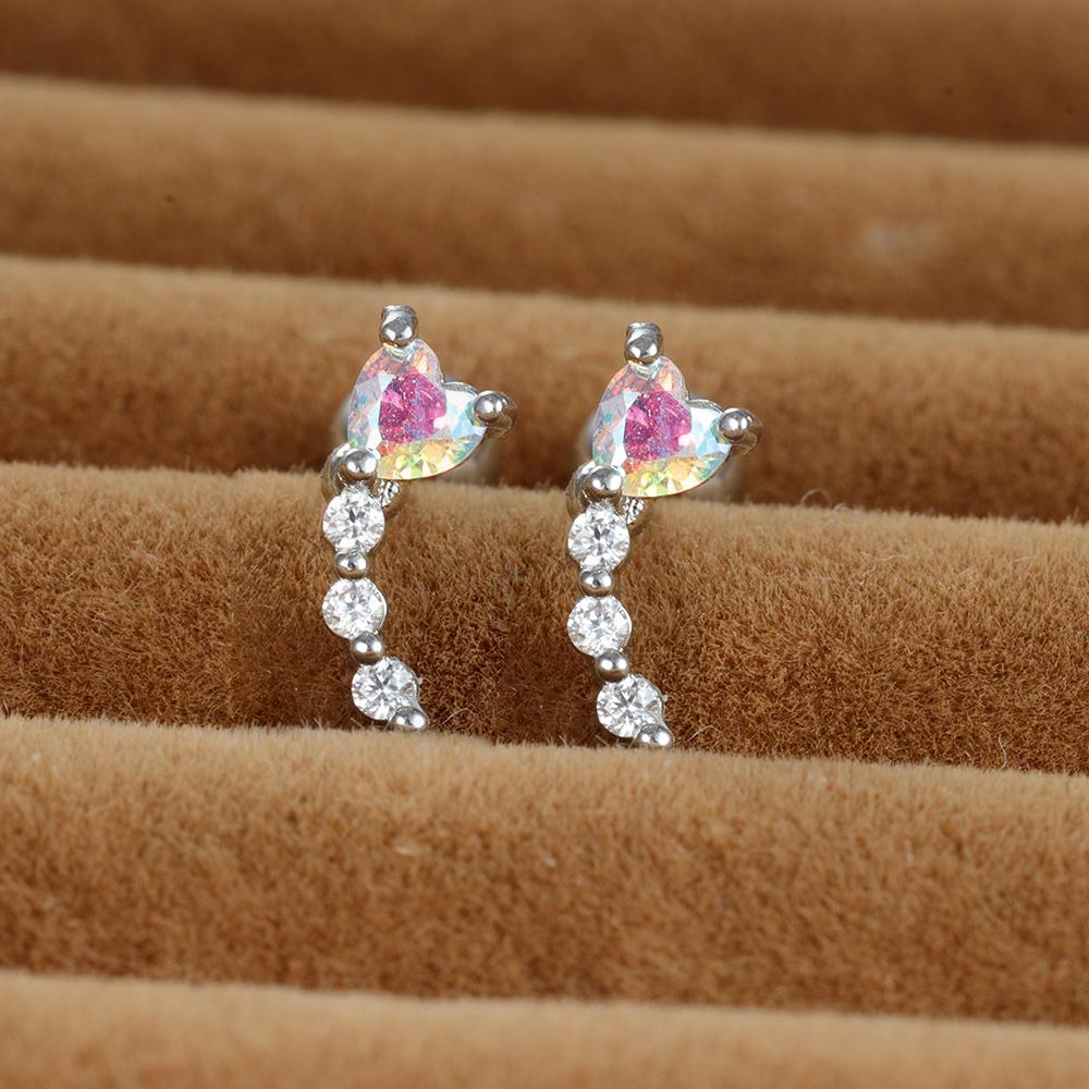 Vintage Gold Color Stainless Steel Butterfly Earrings for Women Zircon Cartilage Piercing Stud Earring Jewelry aretes de mujer