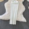 Summer Women Elegant Sleeveless Hollow Out Office Work Midi Knitted Sweater Pullover Sheath Dresses For Ladies