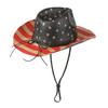Outdoor Unisex American Flag Western Cowboy Hat Classic Men Wide Brim Sun Protection Fishing Cap Fashion Women Jazz Straw Hats