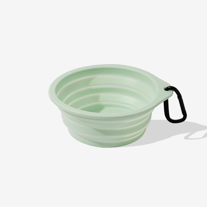 Food grade silicone folding bowl accompanying eating utensils dog portable drinking bowl food basin pet going out cat dog camping bowl