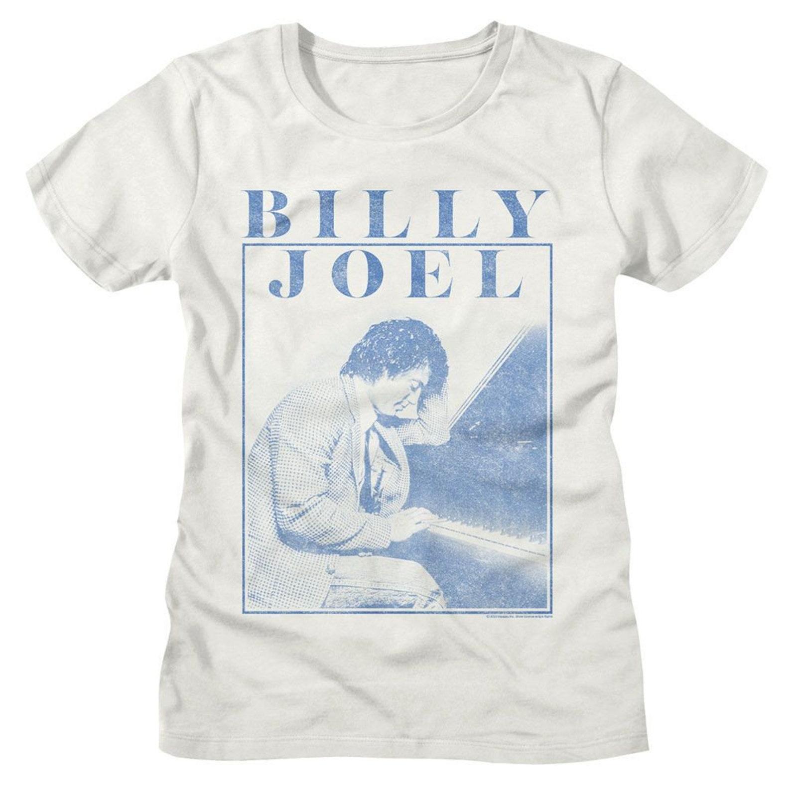 Billy Joel Playing Piano Photo Vintage White Women s T-Shirt 4XL