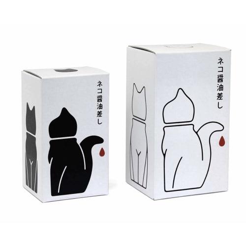 Artha Soy Sauce Dispenser, Cat Design, White, Small, 40ml, with Drip-Resistant Spout, Porcelain, AR0604345