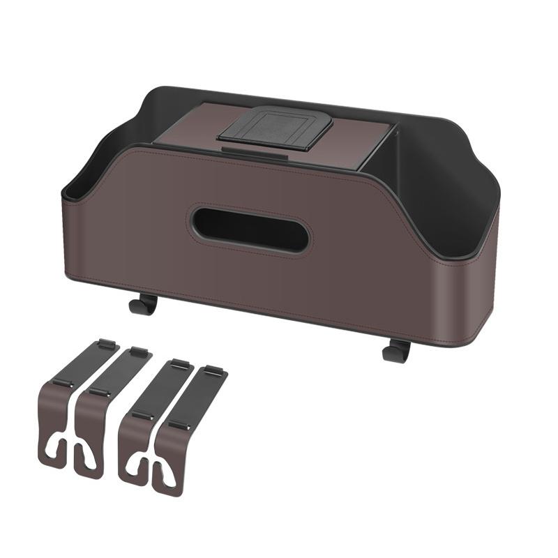 Car Backseat Organizer Storage Box 3 In 1 with Hook Auto Interior Decoration Drink Cup Tissue Phone Holder Travel Accessories