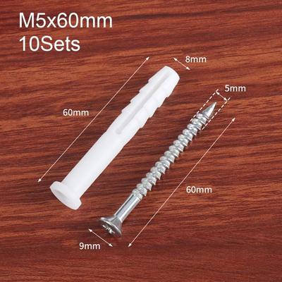 For Nylon Plastic Gypsum Board Wall Plug Home Pierced With Screw Expand Nail Bolt Set Expansion Screws Sleeve Drywall Anchor