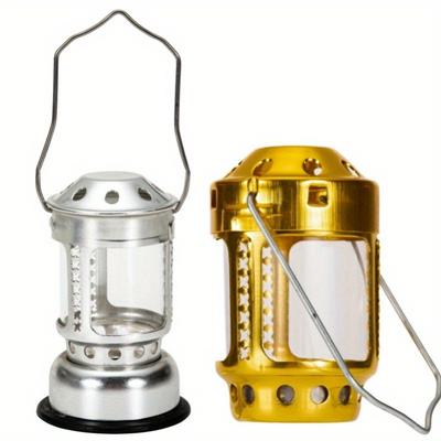 1PC Candle Lantern Mini Bright Aluminium Alloy Brass Night Fishing Hanging Candle Lamp Outdoor Camping Angling Candle Lamp