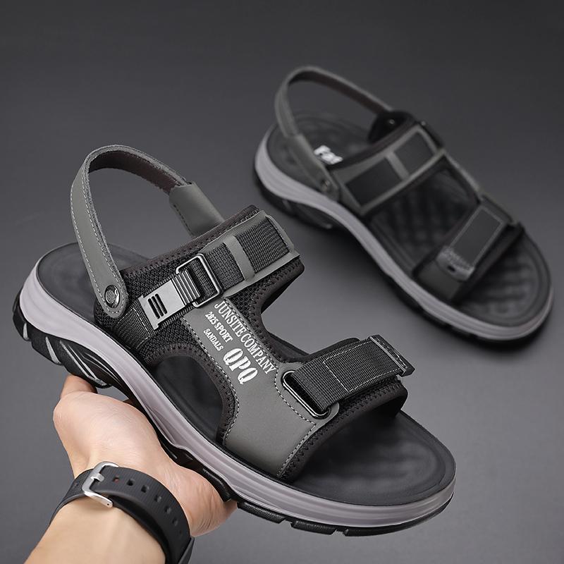 Fashion Open-toe Soft Men's Sandals Comfortable Men Summer Shoes Non-Slip Beach Flats Mens Gladiator Sandals Quick Dry Casual Sneakers