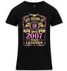 Life Begins At 18 Womens 18th Birthday T-Shirt Mens Womens Tees Top Gift BORN 2007 Ladies 00s