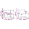 Outdoor Sofa Set 6 pcs White and Beige 79 x 79 x 37 cm